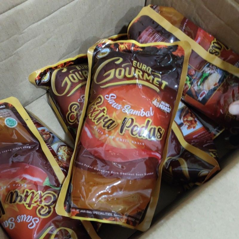 

saus sambal extra pedas 1kg/dus 12kg