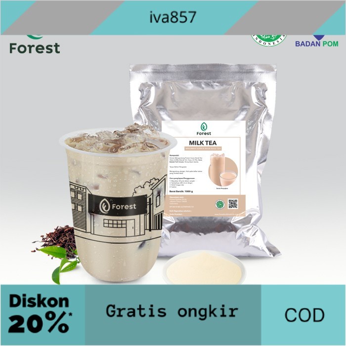 

PROMO Bubuk Minuman MILK TEA Powder - FOREST Bubble Drink - POWDR+BUBLEWRAP GRATIS ONGKIR