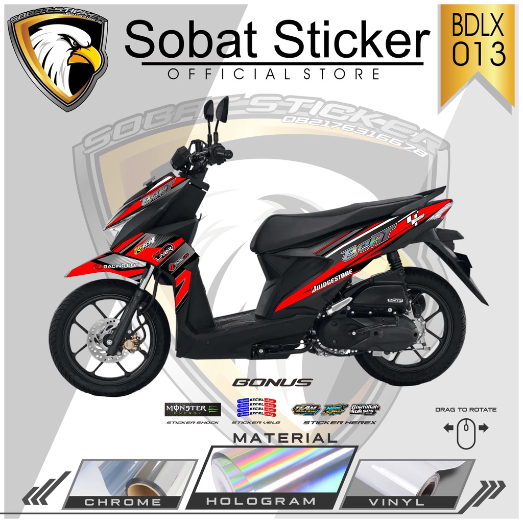 STRIPING BEAT DELUXE 2021-2022 - STRIPING HOLOGRAM HONDA BEAT DELUXE 2021-2022 RACING