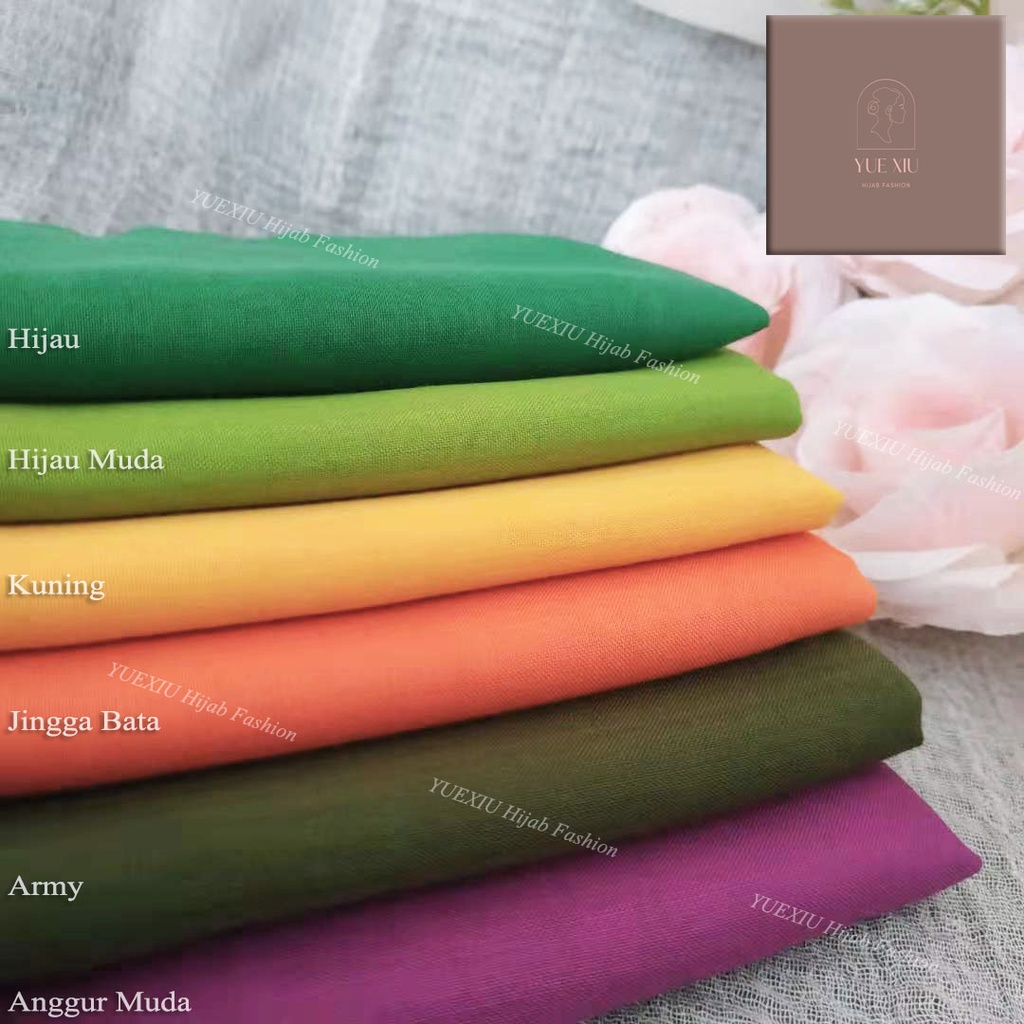Murah Meichen Kerudung Hijab Paris Polos Segi Empat Jilbab Daily Basic Premium-2