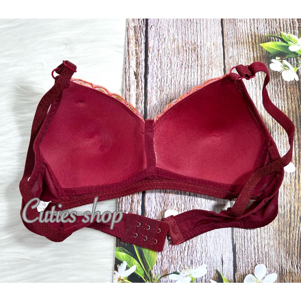 BRA MOTIF BUNGA NON KAWAT BUSA TIPIS IMPORT