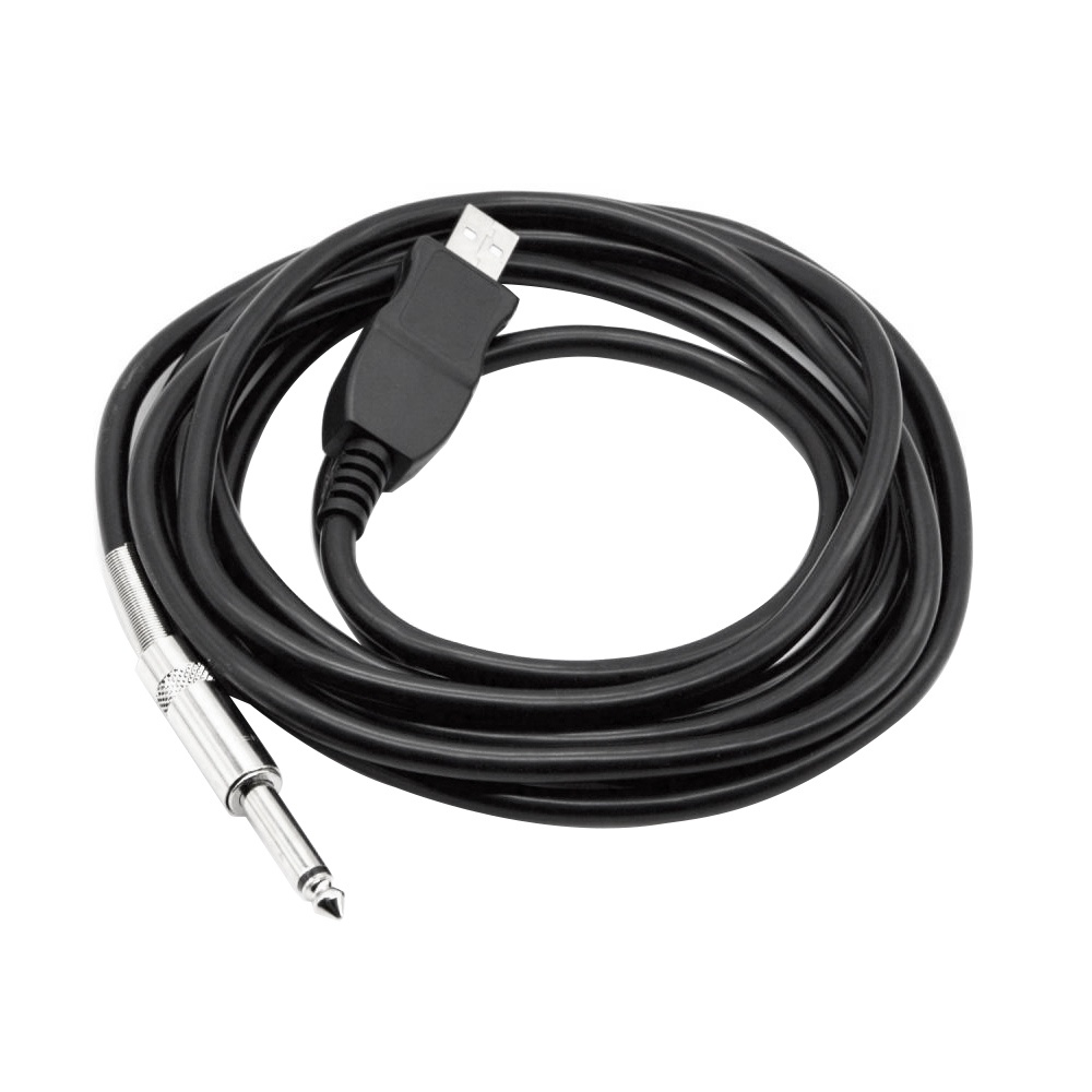 Kabel Jack Link Koneksi USB to 1 / 4 Inch 6.35mm Panjang 3m Untuk Gitar Bass