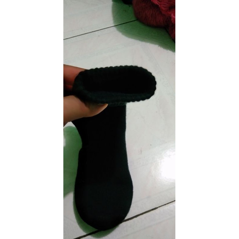 kaos kaki kantoran hitam polos (3 pasang) bahan tebal lembut adem &amp; tidak panas