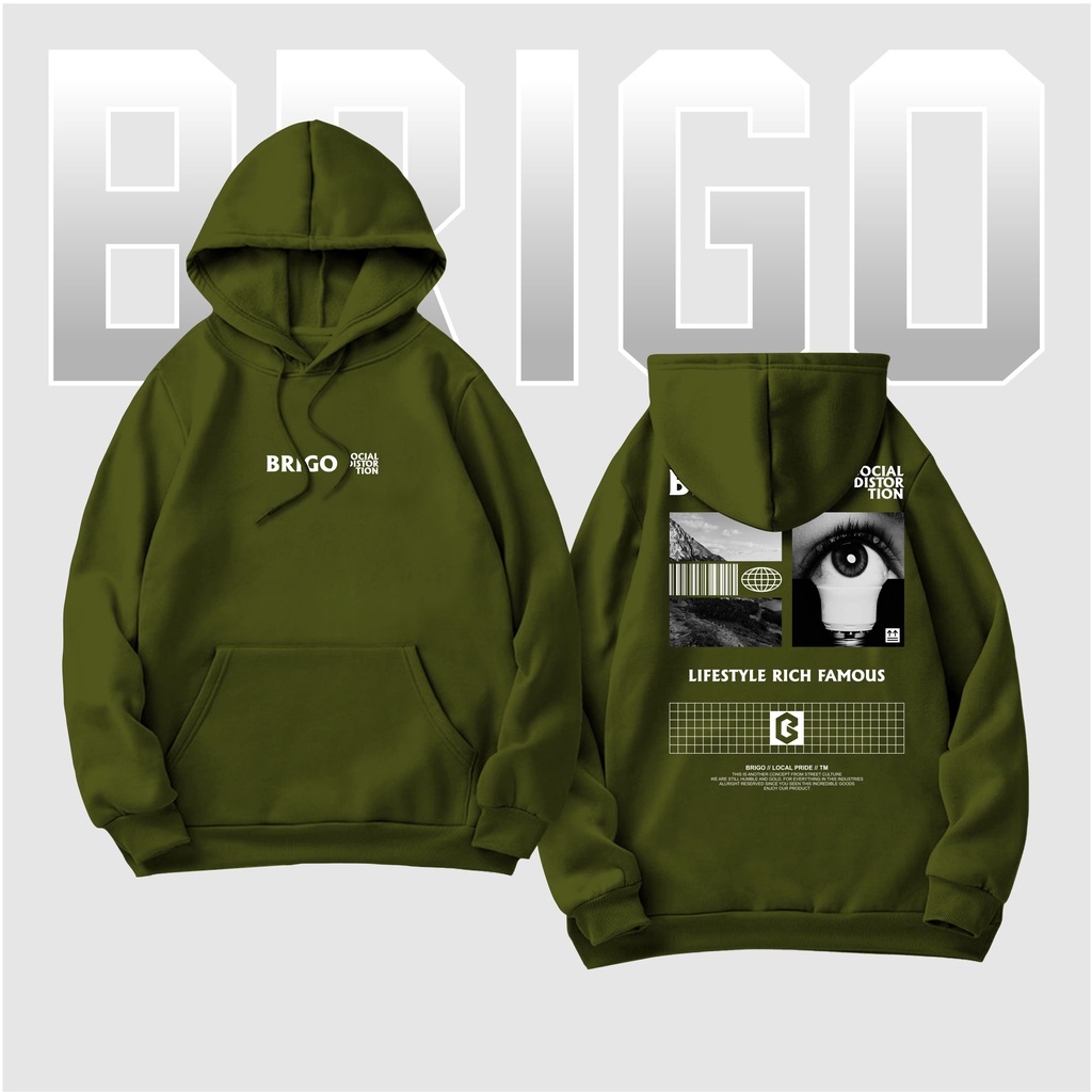 BRIGO Jumper Hoodie Social Distortion || Sweater Hoodie BRIGO Sablon DTF Fleece Cotton || SIZE M-XXL (Pria &amp; Wanita) Free stiker&amp;Gantungan Kunci