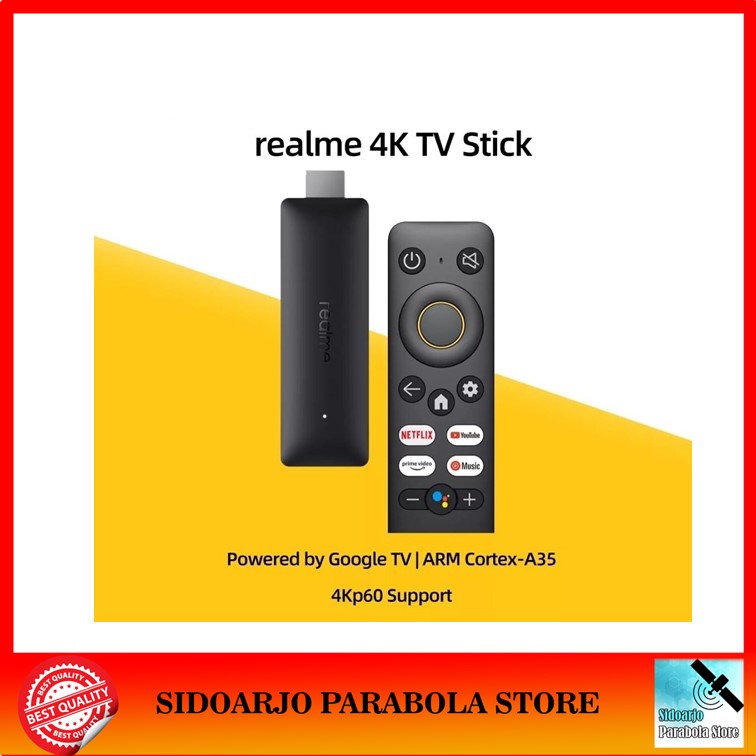 HDMI Dongle Android Realme 4K Ultra HD TV Stick Smart Digital Media Player Bergaransi Wifi Bluetooth