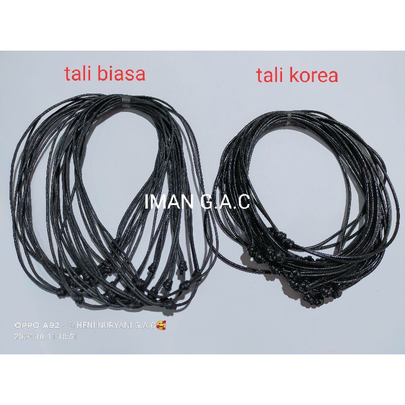 lusinan 12pcs Tali kalung korea kalep halus mengkilap high quality/tali kalung import