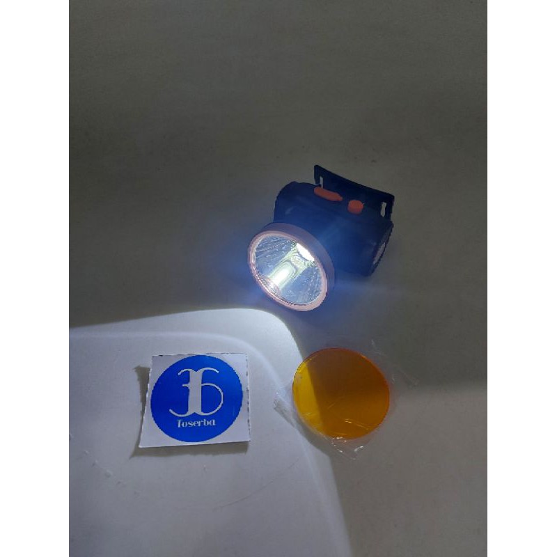 Senter Kepala Led Luby L-2875 Cahaya Kuning Putih - Senter Kepala Led