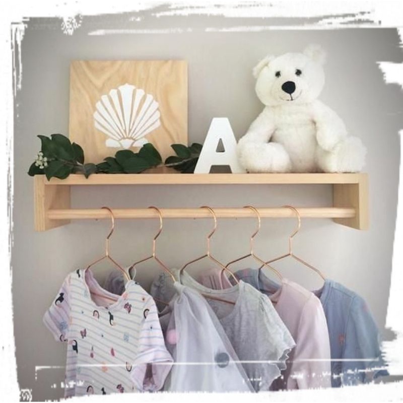 KAYUDW Rak untuk properti foto produk baju anak