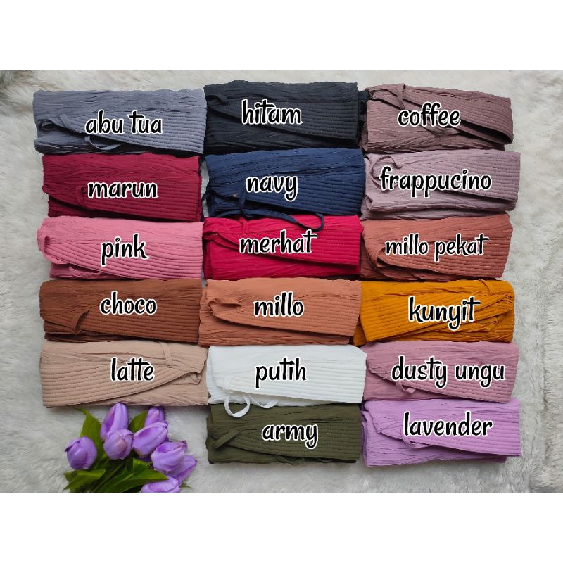 BERGO PLISKET PED PADI / JILBAB BERGO / BERGO MARYAM / BERGO TALI/ MARYAM PLISKET / JILBAB PLISKET-1