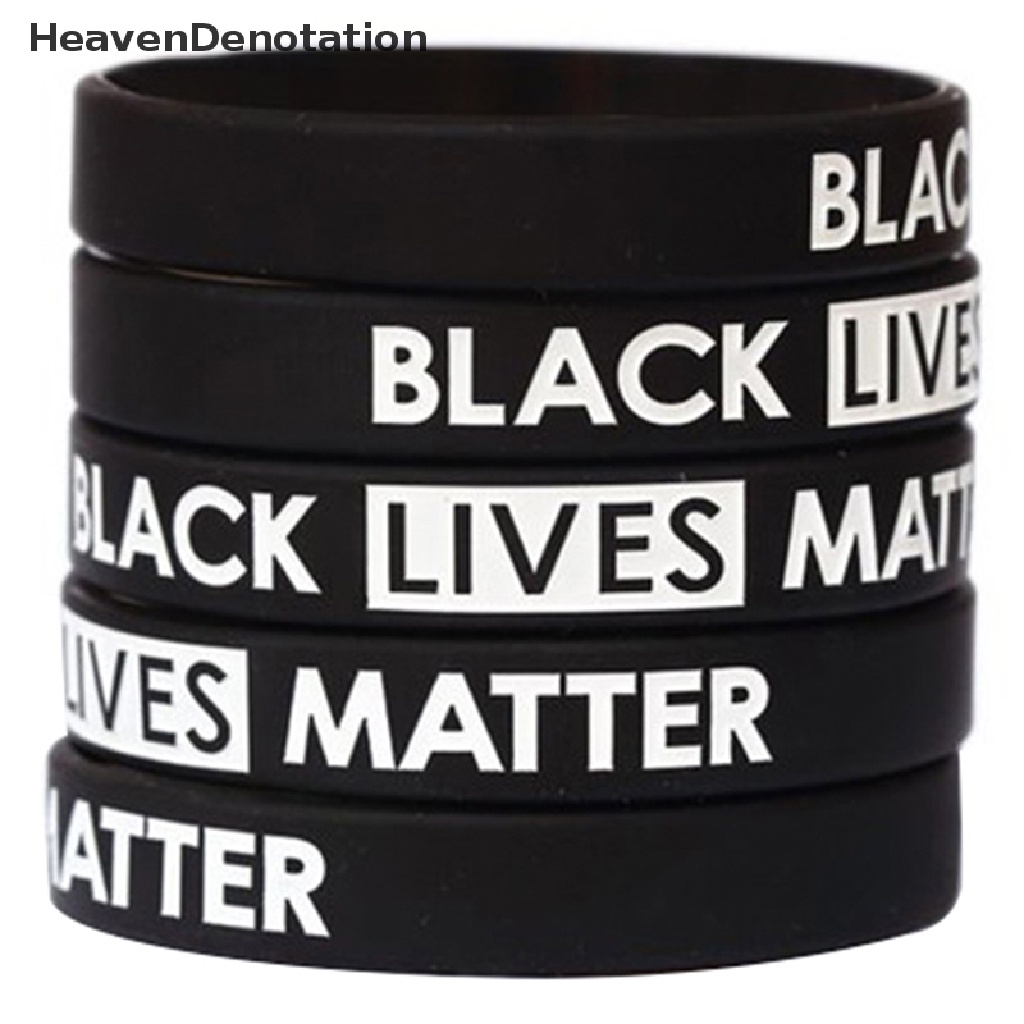 Gelang Bahan Karet Silikon Warna Hitam Tulisan I Can 't Breathe