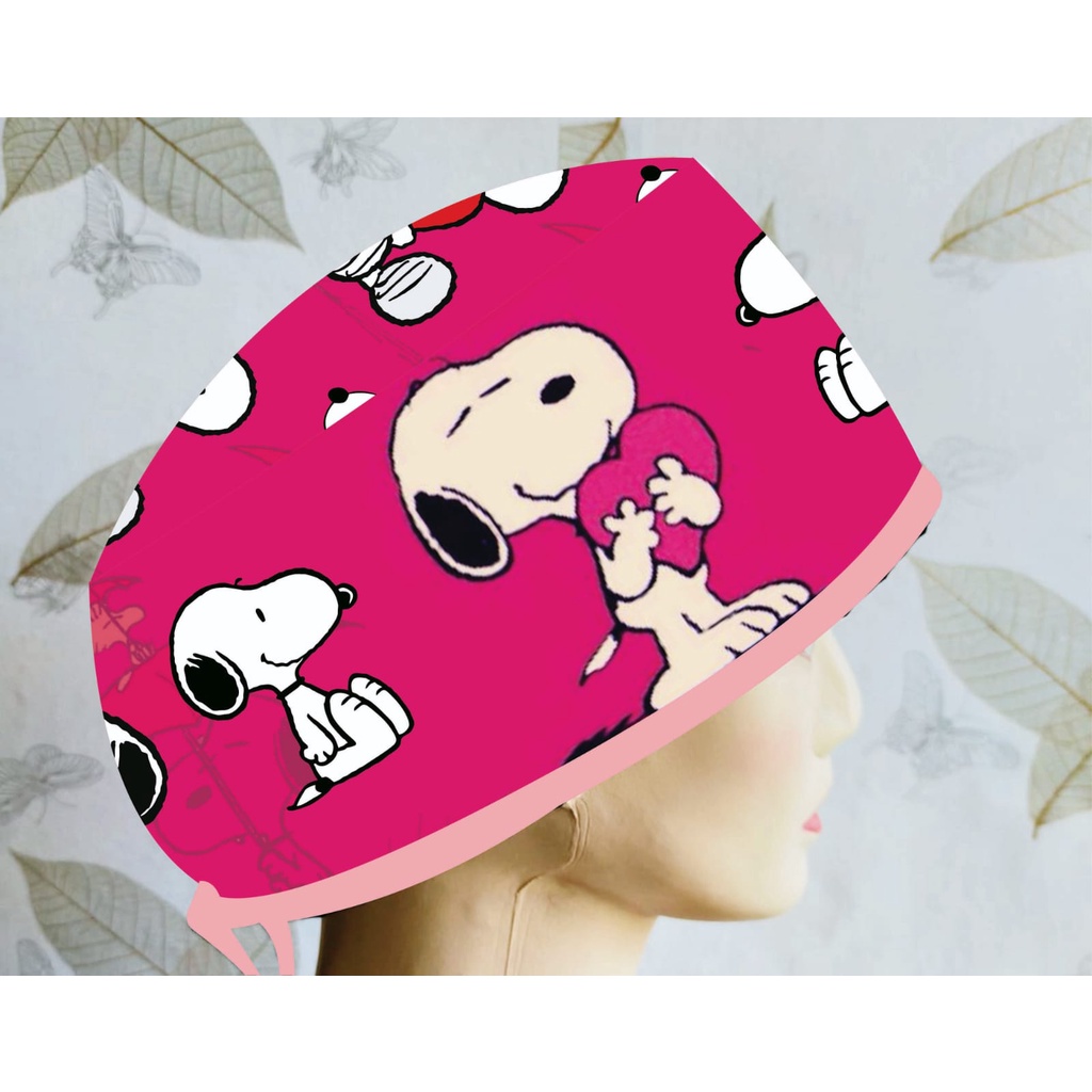 Topi Medis / Scrub Hat / Surgical Cap Printing Motif Snoopy Dog