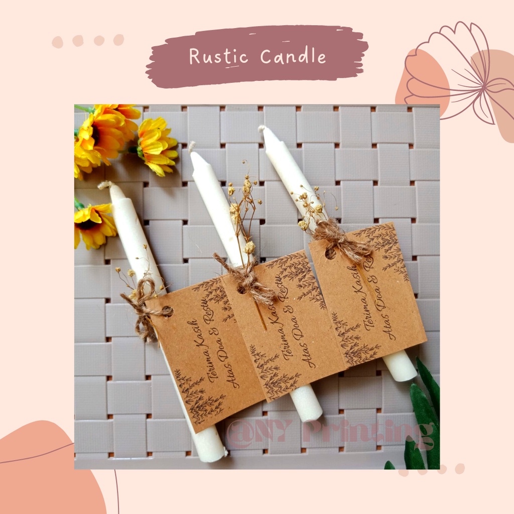 Souvenir Pernikahan - Rustic Candle