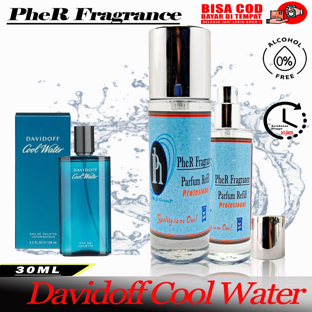 Parfum Pria Davidoff Cool Water Aroma Awet Tahan Lama Minyak Wangi Perfume LakiLaki Bibit Biang Asli