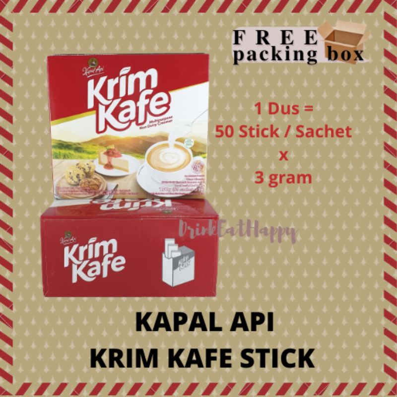 

KAPAL API KRIM KAFE STICK 50 Sachet x 3 gr Krimer Creamer 50 x 3 gram