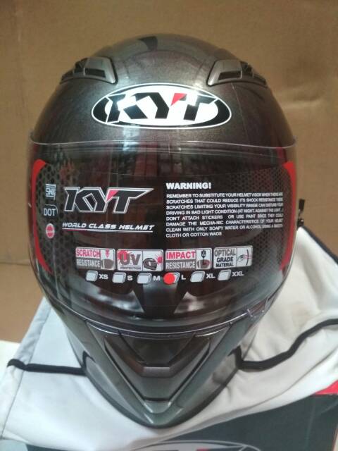 KYT FALCON FR SOLID hitam doff Visor Flat clear bening Original Ori