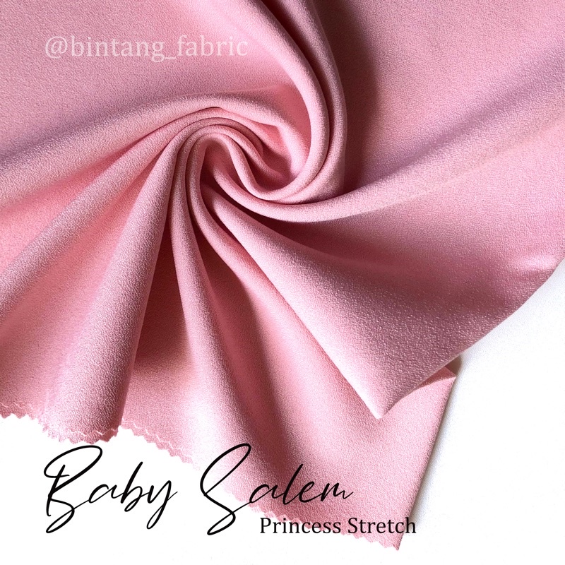 Bahan Kain Princess Stretch Lady Zara 1 meter-Baby Salem