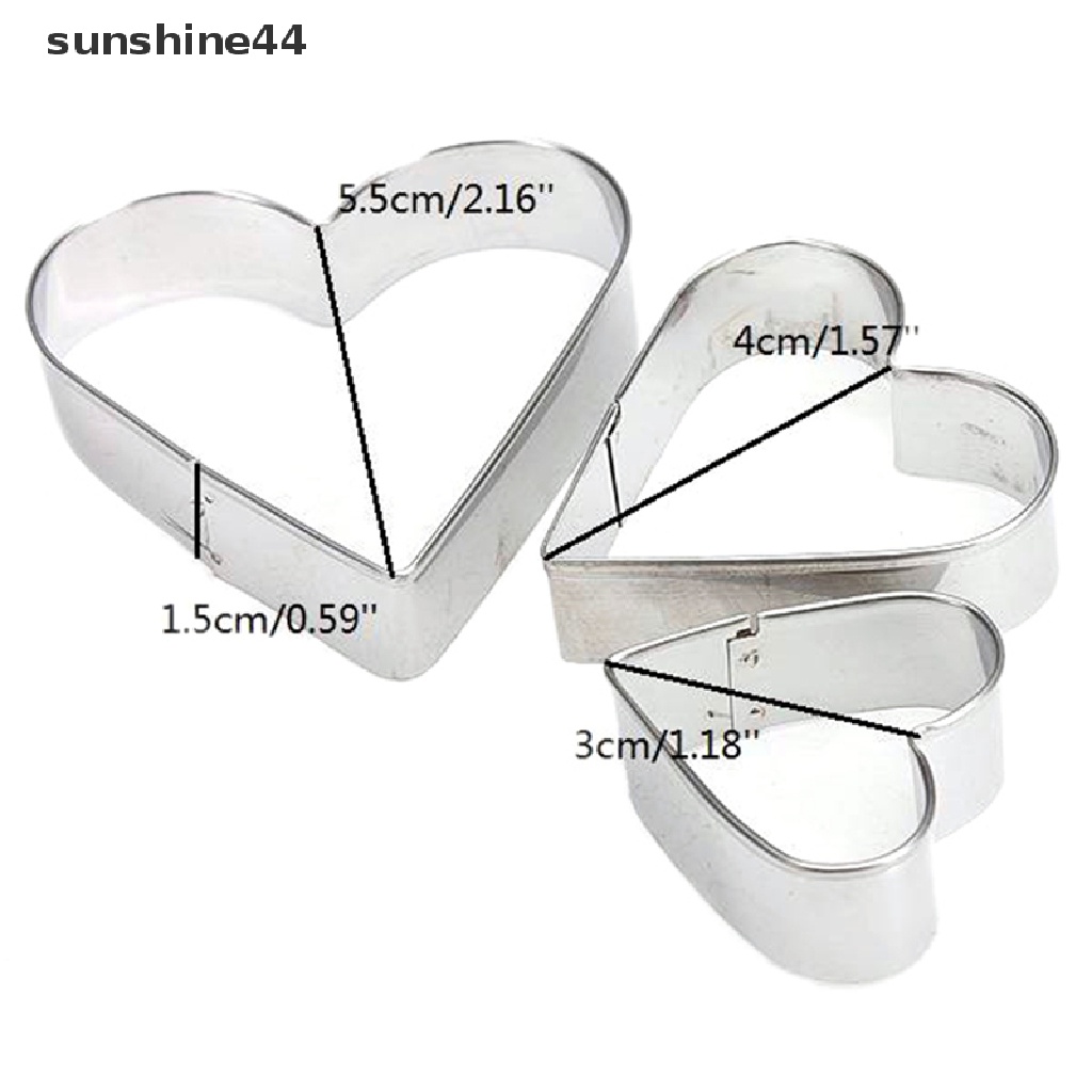 Sunshine 12Pcs Cetakan Cutter Stainless Steel Untuk Fondant Kue / Biskuit