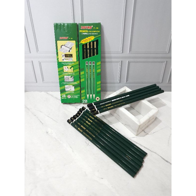 (12pc) pensil Joyko 2B / pensil 2B/2B pencil-2