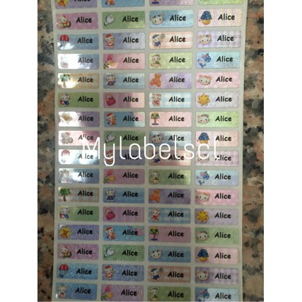 

Stiker Label Nama Name Sticker Waterproof Anti air Hello Kitty Hellokitty Sanrio Glitter Kucing