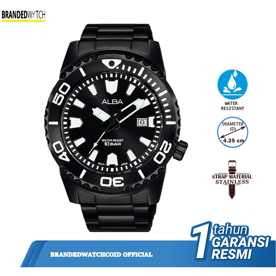 Jam Tangan Alba Pria AG8M01X1 Original Alba AG8M01 Diameter 4,25 cm