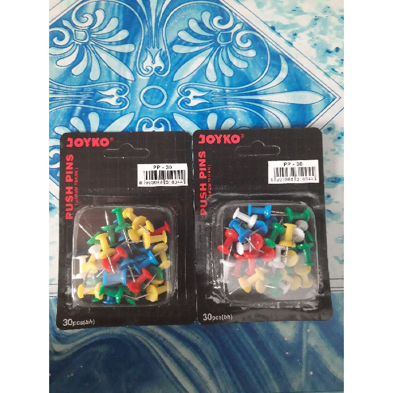 

Push Pins Merk Joyko PP-30 Warna Warni
