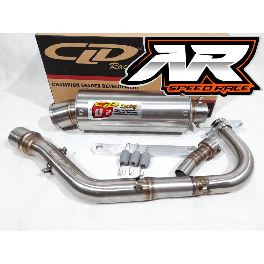 Knalpot CLD Racing C2 Oval Dan Bulat Yamaha Mio Original