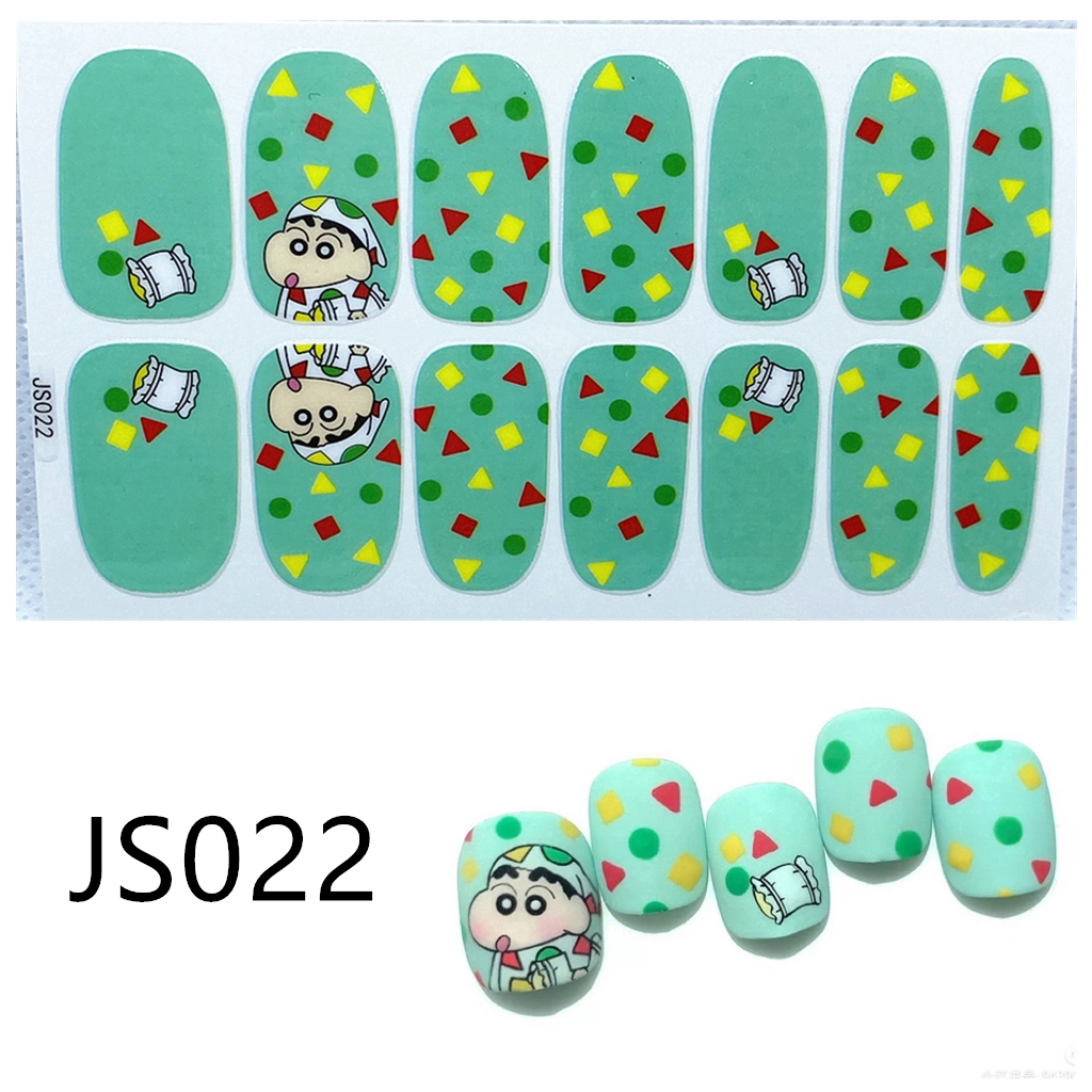 (14Pcs) Stiker Kuku Anti Air Tidak Beracun Untuk Nail Art JS021-JS040