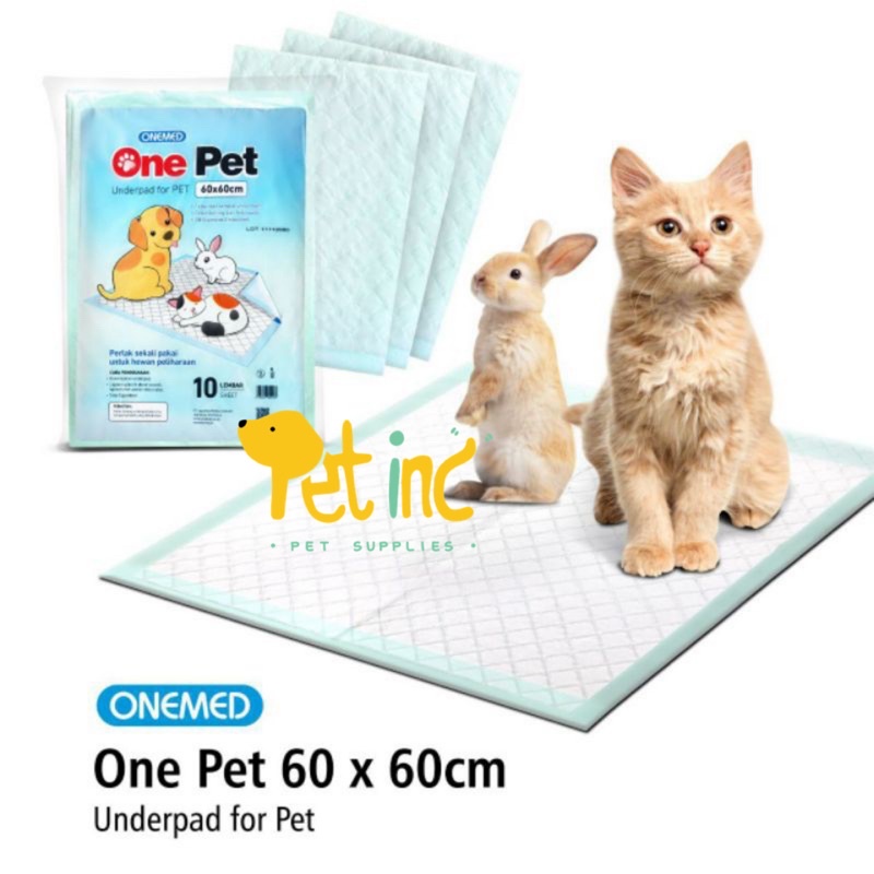 Underpad peepad perlak anjing kucing kelinci isi 10 lembar (60x60cm)