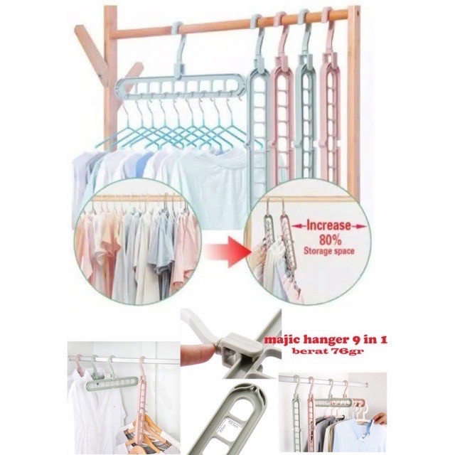 Magic Hanger 9 in 1 - Gantungan Baju Ajaib 9 Slot