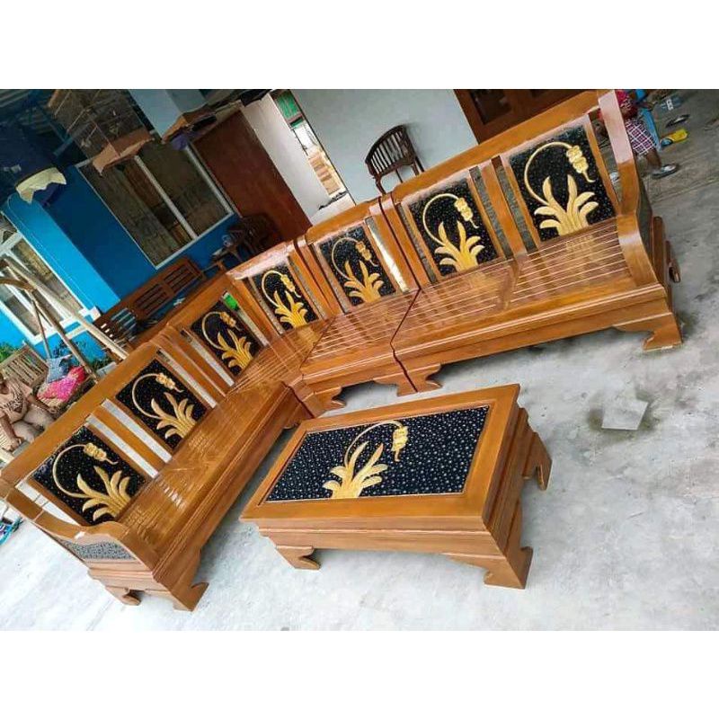 Kursi sudut minimalis semut / kursi sudut minimalis kayu jati / kursi sudut jepara