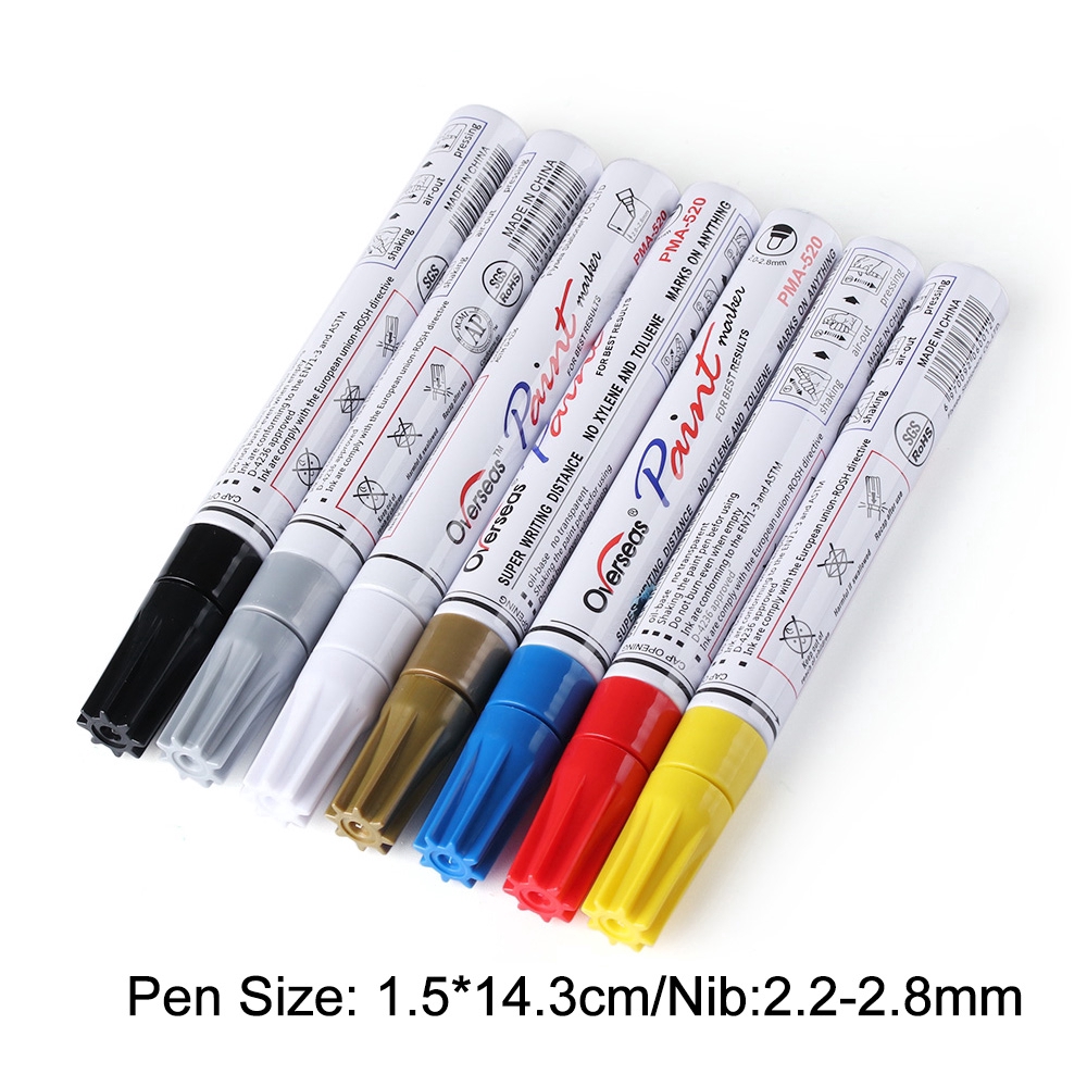 Car Styling Colorful Waterproof Pen Car Tyre Tread CD Metal Permanent Paint Graffiti Markers Pen