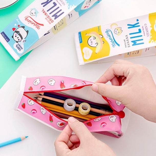 

[T-INQ ✉] Tempat Pensil Alat Tulis Model Kotak Susu Tepak Serbaguna Import HN001-pasti dikirim