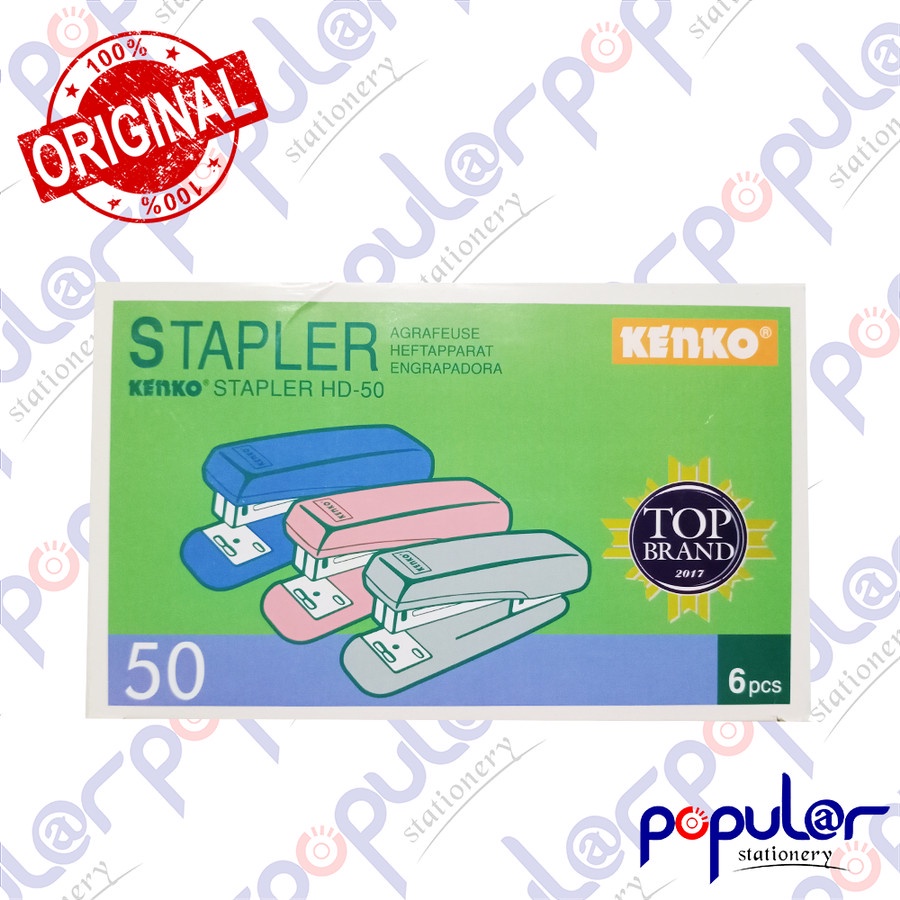 

Stapler Kenko Besar No. HD50 - Blue / Pink / Grey