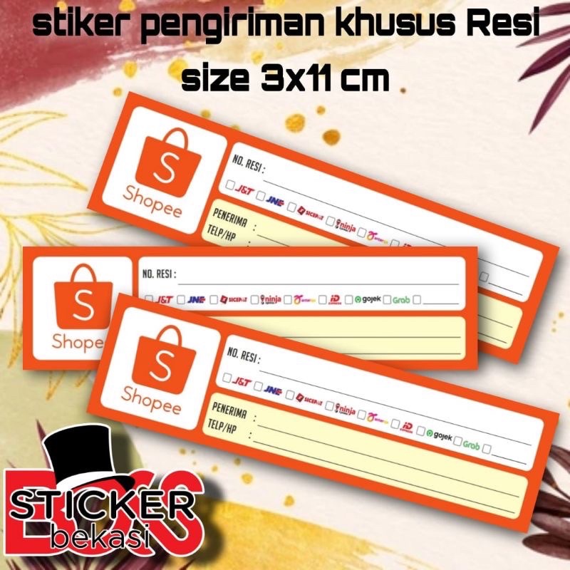 

[100 LEMBAR] STIKER LABEL RESI PENGIRIMAN OLSHOP/STIKER LABEL PENGIRIMAN KHUSUS RESI 3X11 CM PERPACK ISI 100 LEMBAR