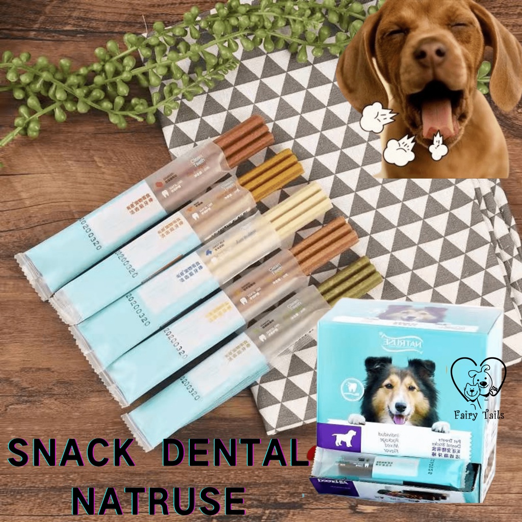 Natruse Single Cleaning Teeth Stick Sehat dan Lezat Untuk Anjing Anabul | Chew Stick Kunyah Untuk Gigi Sehat | Snack Anjing