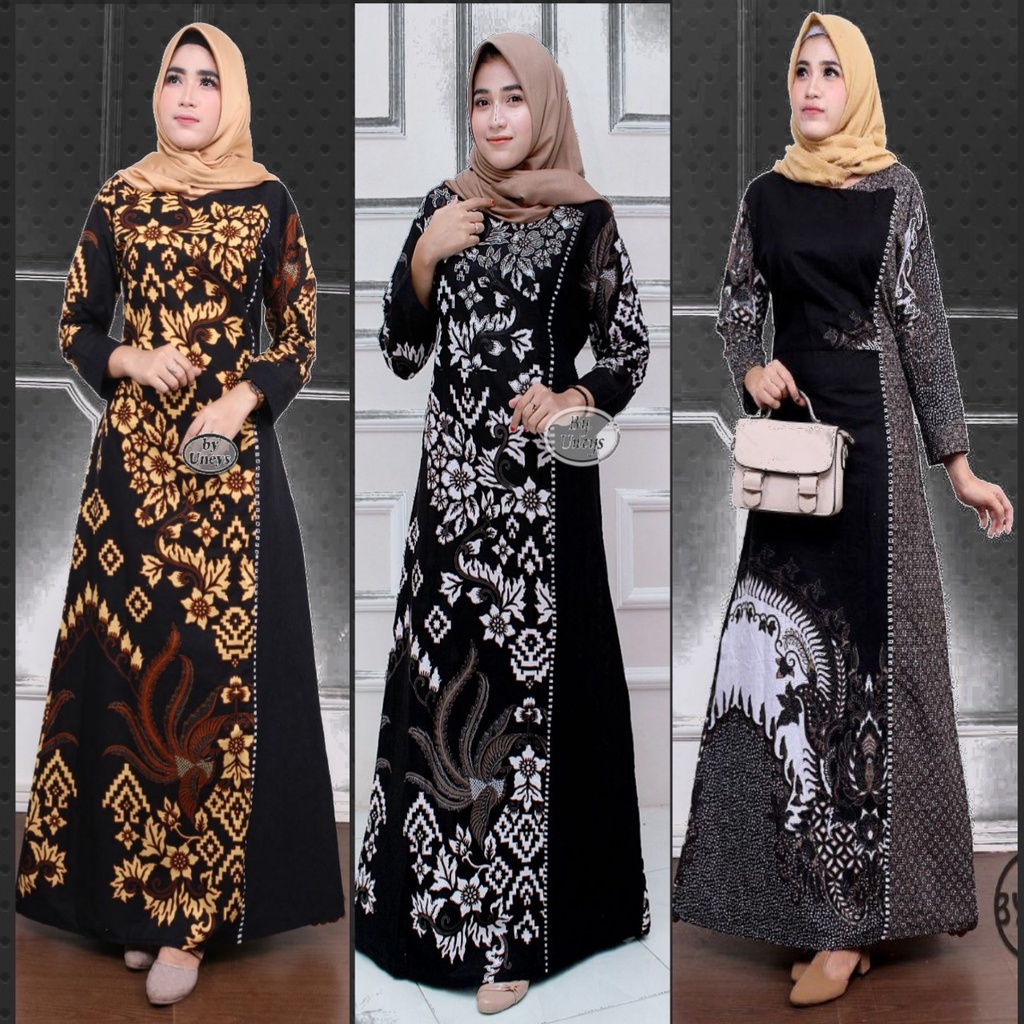 Gamis Batik Wanita Eksklusif Modern 2022 - Baju Gamis Batik - Baju Muslim Wanita - Gamis Syari - Gam