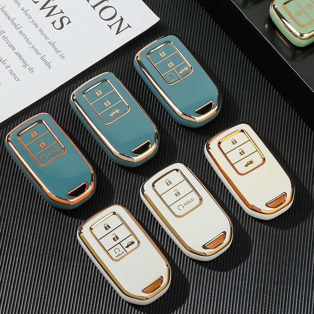 Populer Case Kunci Mobil Multicolour Hias Aksesoris Mobil Keychain Aksesoris Klip Ring Keychain Untuk Untuk Honda CR-V ACCORD ODYSSEY CIVIC