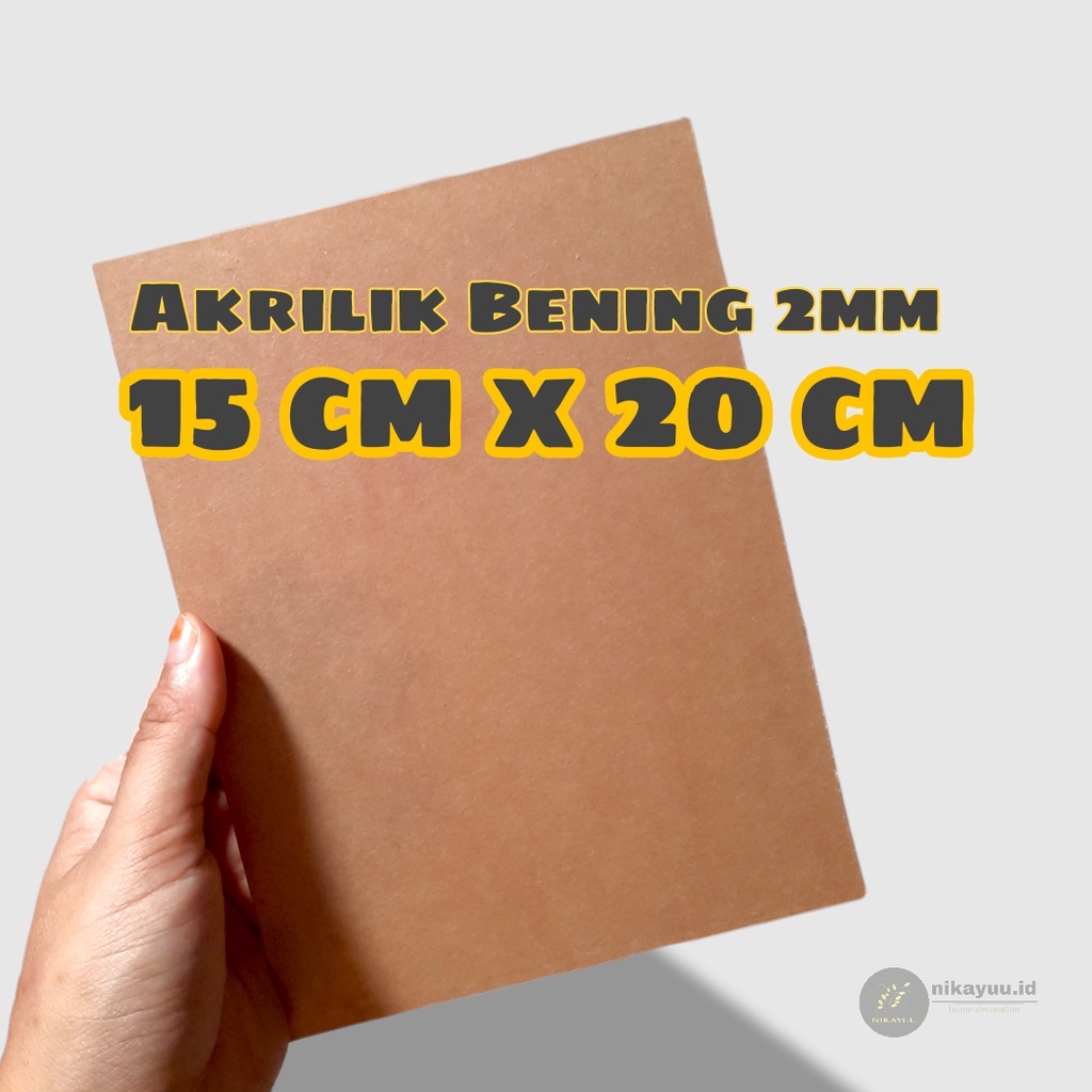 Akrilik Bening 15x20 cm akrilik polos akrilik a5 2mm