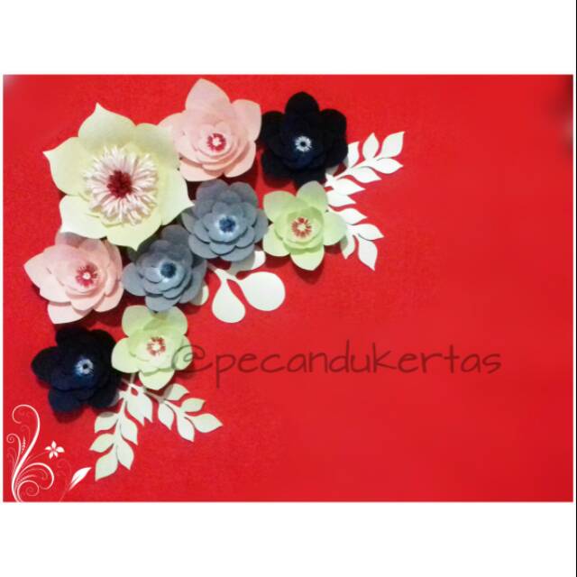 Paper Flower Backdrop || Dekorasi bunga kertas lamaran murah