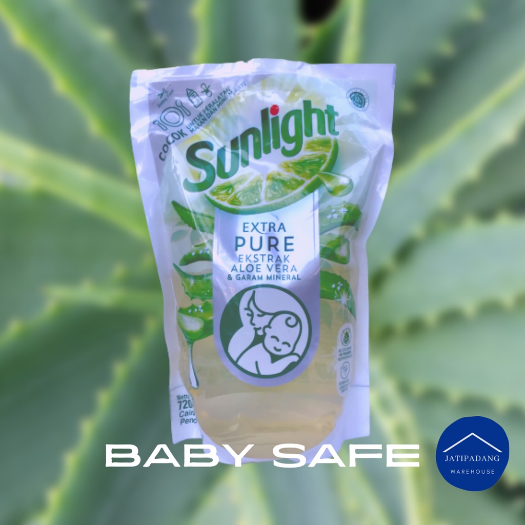 Sunlight Sabun Cuci Piring Extra Pure Baby Safe Refill Pouch 720 ml