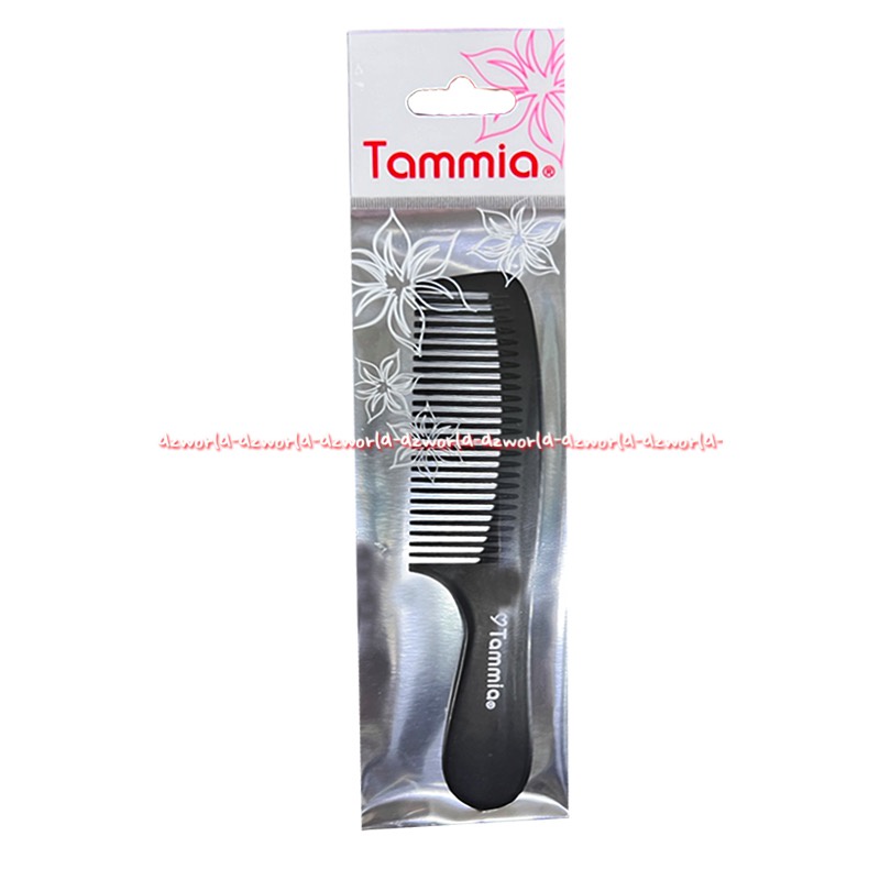 Tammia Sisir Tulang Gagang Hitam Black Comb Tamia Combs Sisir Rambut Gigi Agak Jarang Sisir Dengan Gagang Comb With Handle