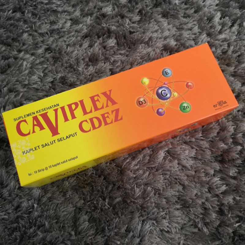 Caviplex CDEZ box isi 100 capsul Vitamin C 500mg Vitamin D E Zinc Daya Tahan Tubuh