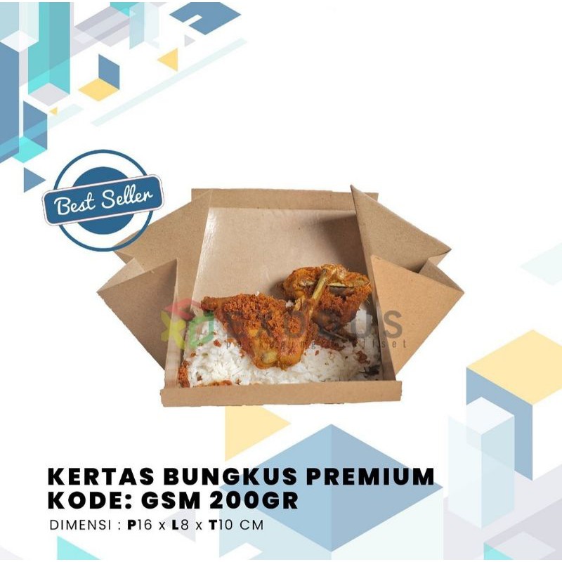 Jual Kertas Bungkus Nasi Tebal 200gr Glossy Premium Kertas Nasi Kekinian Model Baru Lunchbox 8600