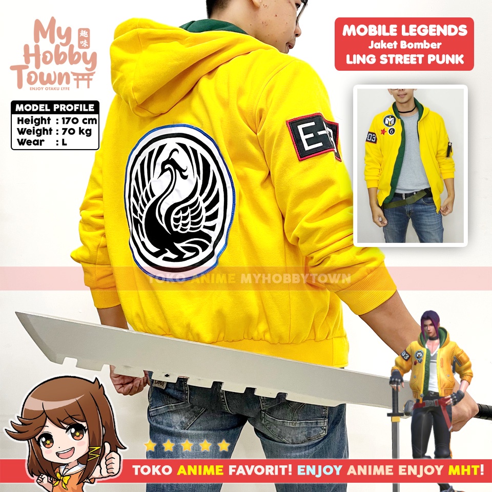 Jaket Mobile Legend Ling Street Punk Starlight Kostum Cosplay Hero Assassin