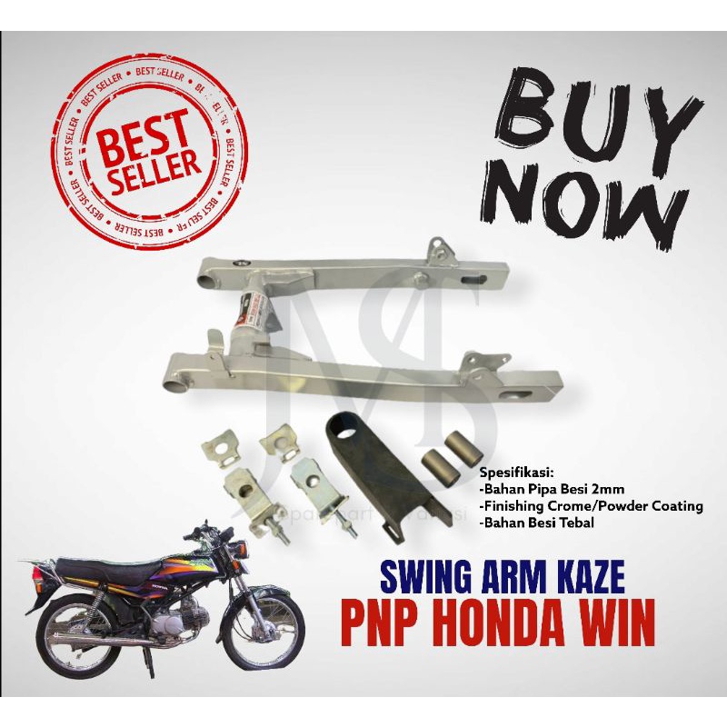 Swing Arm Arem Kaze pnp Honda Win 100 Chrome Silver Tebal Murah