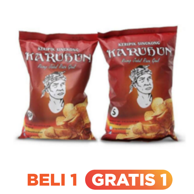 Buy 1 Get 1 Free Karuhun Keripik Singkong All Variant Rasa