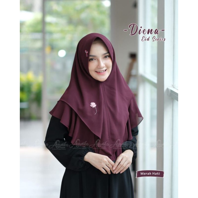 READY KHIMAR DIENA MOM by Azamka Hijab Faidh -  Matterial Cerruty Babydoll Premium Luxurious