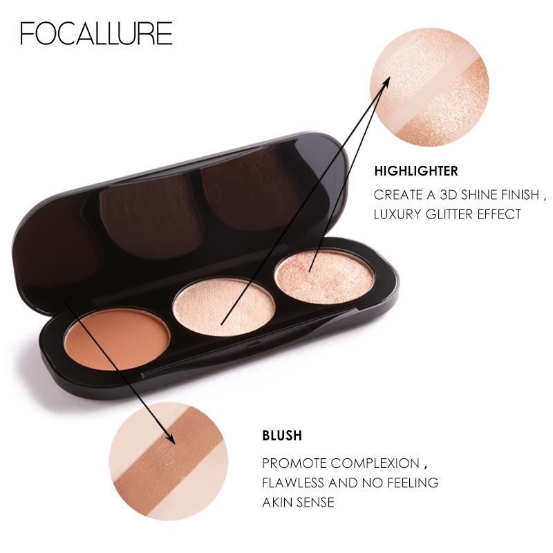 FOCALLURE palet Blush on &amp; highlighter  FA26