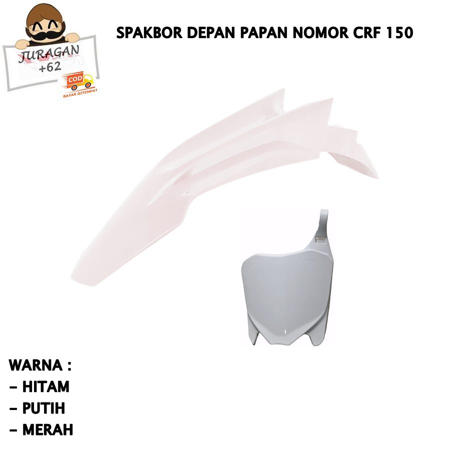 SPAKBOR SET DEPAN PAPAN NOMOR CRF 150 250 MOTOR CROSS TRAIL HONDA CRF 150&amp;250