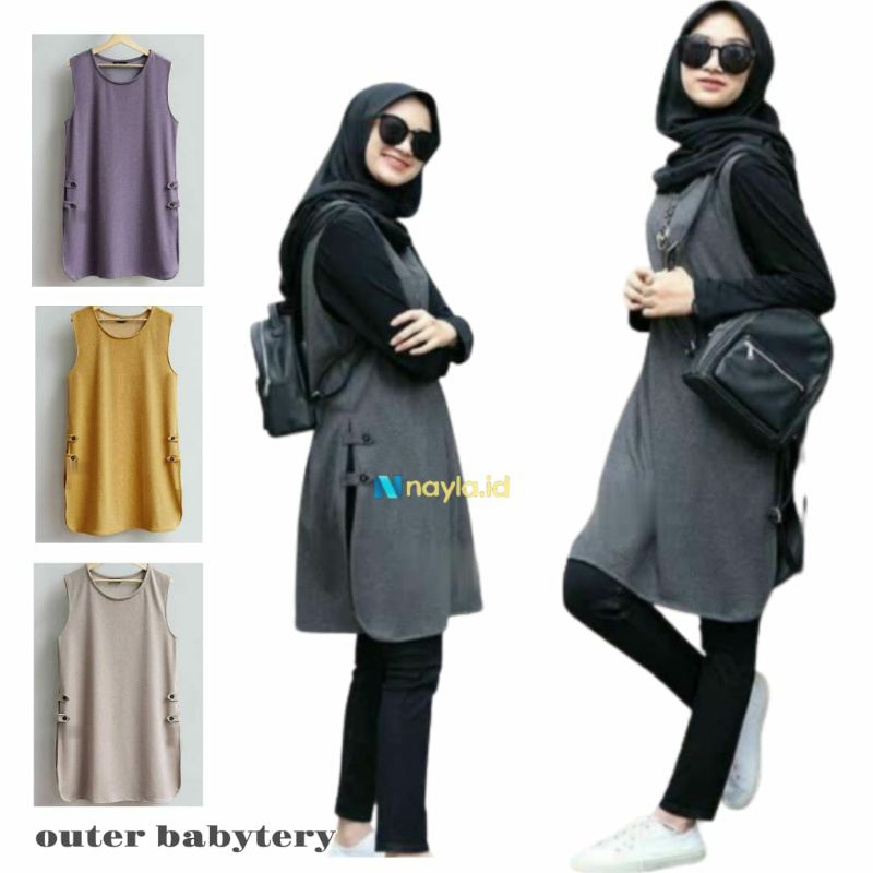 Outer tanpa lengan/ LD 105 - 120 cm/ Outer wanita jumbo